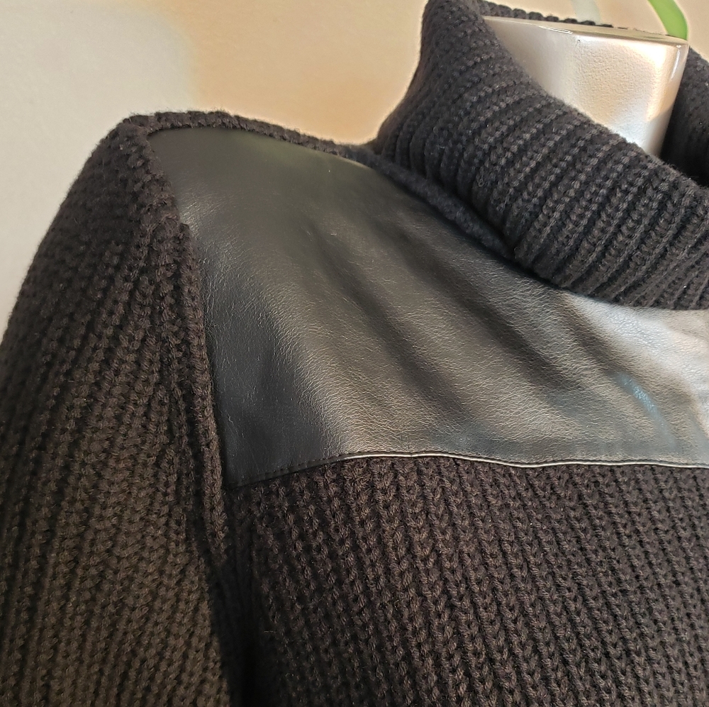 ANN TAYLOR Black Sweater Turtleneck Dress Med or Large PLEASE CHECK PICTURES - Picture 10 of 16